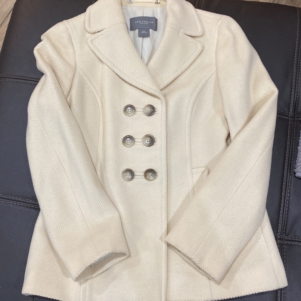Ann Taylor pea coat style wool blazer